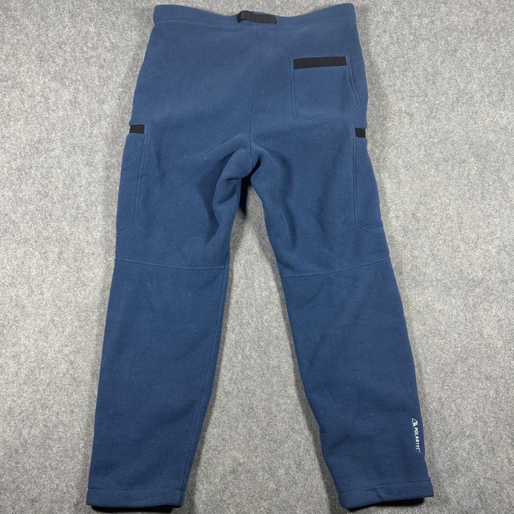 The North Face Fleece Pants Mens Medium Blue Polartec Circular Design Cargo Belt - Picture 3 of 13